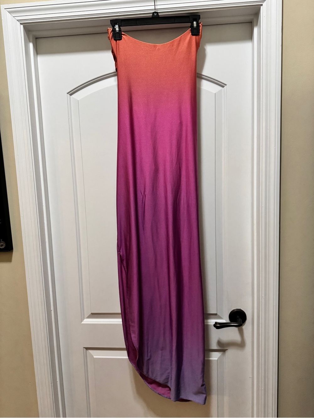 Baobab Vera Dress Orange-Pink Ombre High-Low Twist Maxi Skirt - Picture 4 of 6